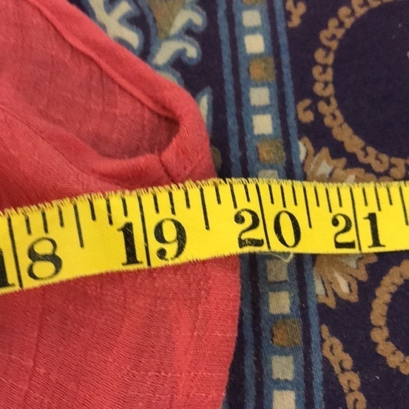 PAPILLON Women’s sleeveless Tunic Top Coral Tiered XL Lightweight Gauzy fabric - Picture 10 of 11